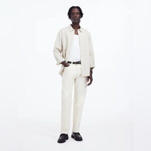 NWT Madewell Mens The 1991 Straight-Leg Jeans Ecru wash off white size 33X32